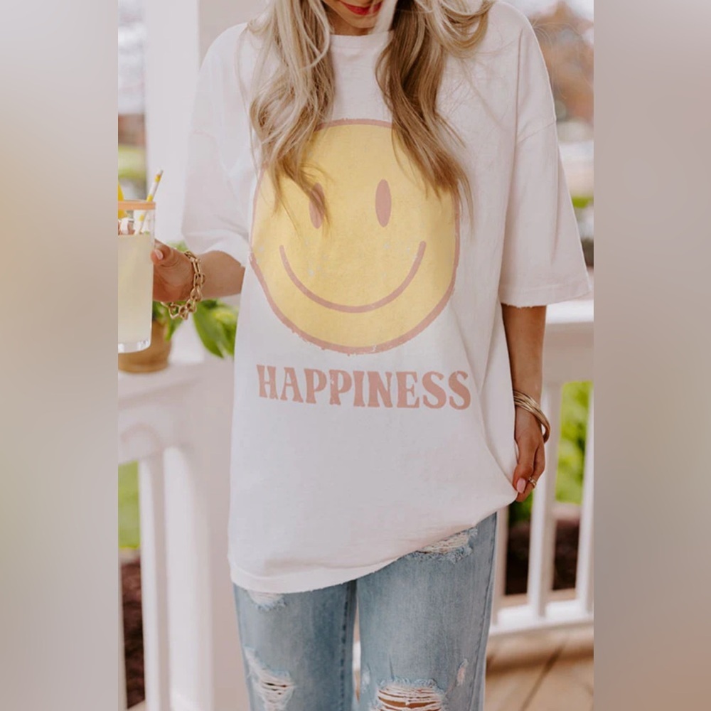 HAPPINESS VINTAGE GRAPHIC OVERSIZED TEE Zutter S/M
